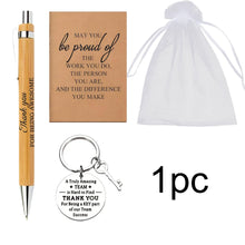 1 Set Motivational Thank You Gift Set, Include Signature Pen, Gratitude Cards, Keychain And Gift Bags, Expressing Appreci
