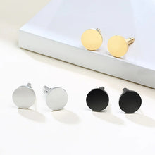 Stainless Steel Men's Cufflinks Custom Wedding Date Shirt Cuff Button Round Clip Link Best Man Dad Husbands Gifts