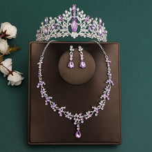 Bridal Crown, Necklace & Hair Accessories Set
