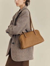 Retro Large Capacity Leather Bowling Bag