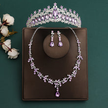 Bridal Crown, Necklace & Hair Accessories Set