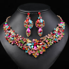 Retro Leaf & Flower Necklace Set (2-Piece)