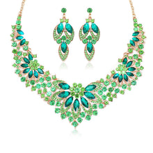 Retro Leaf & Flower Necklace Set (2-Piece)
