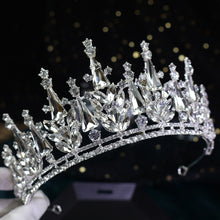 Bride Crown Princess Queen Accessories Wedding Dress Alloy Head Crown Headwear Premium Hair Accessories Wholesale Birthday Wedding Cross Border