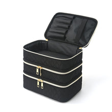 Feihong Cross-Border Three-Layer Cosmetic Bag Large Capacity High-Value Portable Toiletry Bag Portable Travel Makeup Storage Bag