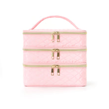 Feihong Cross-Border Three-Layer Cosmetic Bag Large Capacity High-Value Portable Toiletry Bag Portable Travel Makeup Storage Bag