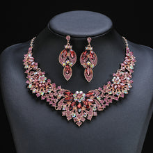 Retro Leaf & Flower Necklace Set (2-Piece)