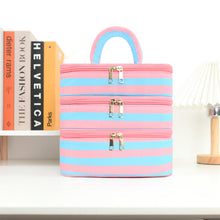 Feihong Cross-Border Three-Layer Cosmetic Bag Large Capacity High-Value Portable Toiletry Bag Portable Travel Makeup Storage Bag