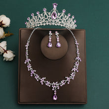 Bridal Crown, Necklace & Hair Accessories Set