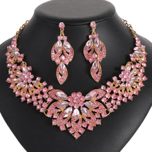 Retro Leaf & Flower Necklace Set (2-Piece)