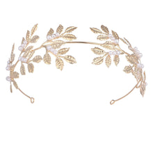 Cross-Border European and American Bridal Leaf Headband Baroque Golden Leaf Headdress Bracelet Earrings Arm Ring Hairpin Hair Accessories