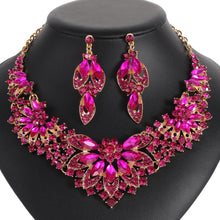 Retro Leaf & Flower Necklace Set (2-Piece)