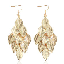 Baroque Golden Leaf Bridal Jewelry Set