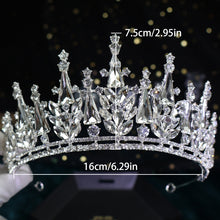 Bride Crown Princess Queen Accessories Wedding Dress Alloy Head Crown Headwear Premium Hair Accessories Wholesale Birthday Wedding Cross Border