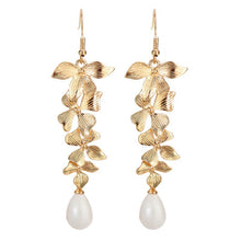Baroque Golden Leaf Bridal Jewelry Set