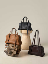Retro Large Capacity Leather Bowling Bag