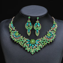 Retro Leaf & Flower Necklace Set (2-Piece)