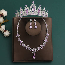 Bridal Crown, Necklace & Hair Accessories Set
