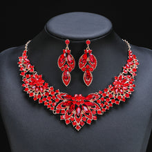 Retro Leaf & Flower Necklace Set (2-Piece)