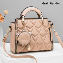 [Foreign Trade Women's Bag] Soft Surface Embossed Handbag Casual Messenger Bag Women's Shoulder Fashion Easiest for Match Handbag
