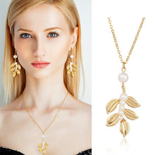 Baroque Golden Leaf Bridal Jewelry Set