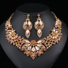 Retro Leaf & Flower Necklace Set (2-Piece)