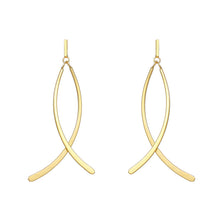 Under the banyan tree S925 silver cold wind cross temperament long earrings women's fashion niche design earrings new fashion