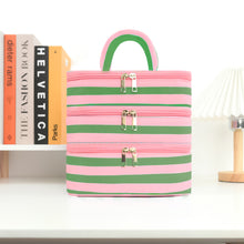 Feihong Cross-Border Three-Layer Cosmetic Bag Large Capacity High-Value Portable Toiletry Bag Portable Travel Makeup Storage Bag