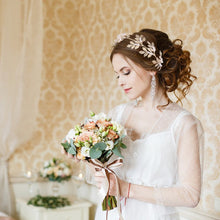 Baroque Golden Leaf Bridal Jewelry Set