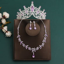 Bridal Crown, Necklace & Hair Accessories Set