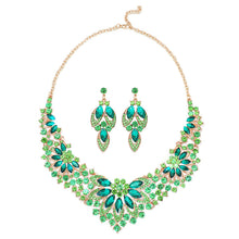 Retro Leaf & Flower Necklace Set (2-Piece)
