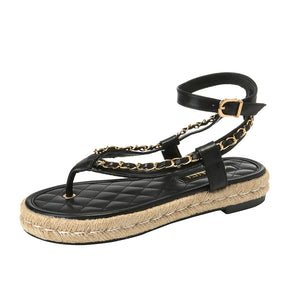 Summer French Flip-Flops Classic Style Thick Sole Strap Sandals