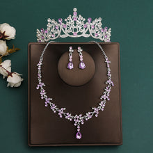 Bridal Crown, Necklace & Hair Accessories Set
