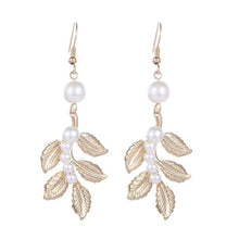 Cross-Border European and American Bridal Leaf Headband Baroque Golden Leaf Headdress Bracelet Earrings Arm Ring Hairpin Hair Accessories