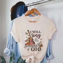 Guitar Gospel Music T-Shirts Women Vintage Boho Print Shirt Bible Verse God Worship Tshirt Religious Faith Tee Christian Apparel