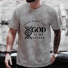 Religious Christian T-Shirt for Men Took A Dna Test and God Is My Father Print Men's Tshirts Christian Cross Jesus Tee Clothes