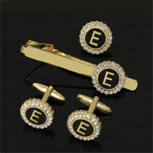 1 Set Of A-B-Z Letters Capital Initial Cufflinks And Tie Clip Jewelry for Men