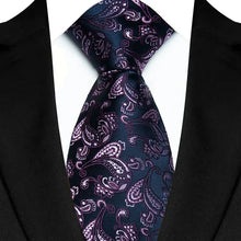 Luxury Mens Necktie Purple Color Stripes, Floral and Plaid Designs