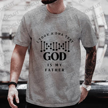 Religious Christian T-Shirt for Men Took A Dna Test and God Is My Father Print Men's Tshirts Christian Cross Jesus Tee Clothes