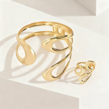 1 set of fashionable exaggerated bracelets, personalized bracelets, women's open hip-hop irregular alloy rings