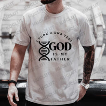 Religious Christian T-Shirt for Men Took A Dna Test and God Is My Father Print Men's Tshirts Christian Cross Jesus Tee Clothes