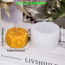 3D Bee Honeycomb Candle Silicone Mold DIY Honeycomb