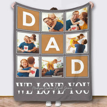Customized blankets for dad personalized dad photos for dad and husband Father's Day gifts