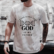 Religious Christian T-Shirt for Men Took A Dna Test and God Is My Father Print Men's Tshirts Christian Cross Jesus Tee Clothes