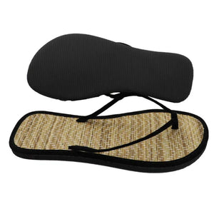 Women Non-slip Bamboo Rattan Flip Flops