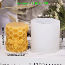 3D Bee Honeycomb Candle Silicone Mold DIY Honeycomb