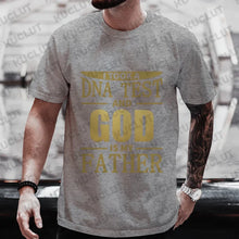 Religious Christian T-Shirt for Men Took A Dna Test and God Is My Father Print Men's Tshirts Christian Cross Jesus Tee Clothes