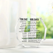 One, you said God said acrylic card, Bible scripture, Christians encourage gifts for best friend women