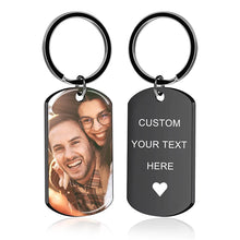 Custom Picture Text Necklace Personalized Double-sided Photo Necklace Memorial Father's Day Gifts for Dad Mom Boyfriend Family