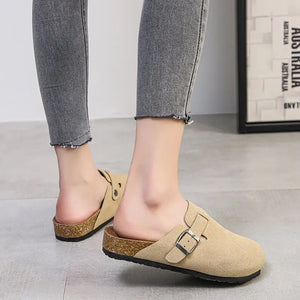 Women Retro Suede Lightweight Slip On Casual Shoes